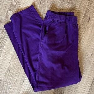 Women Within 7-Day Knit Wide-Leg Purple Pants